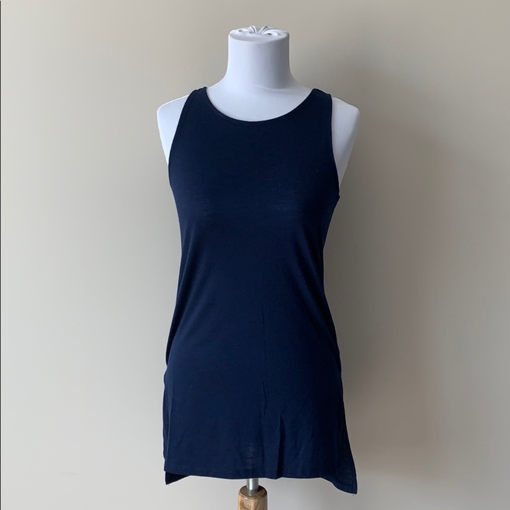 WF Navy Blue and White Tank Top